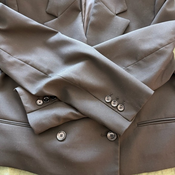 Mango Short Double-Breasted Blazer In Black Size L NWOT - Picture 13 of 14